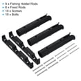 thumbnail image 4 of 3 Tube Fishing Rod Holders Plastic Boat Wall Mounted Pole Holder Rack Bracket, Black 3 Pack, 4 of 6