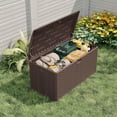thumbnail image 4 of QinaQin 99 Gallon Deck Box, Waterproof Lockable Resin Outdoor Storage Box for Patio Cushions, Tools, Mats and Pool Gear, 4 of 7