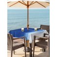 thumbnail image 2 of Outdoor Tablecloth with Umbrella Hole and Zipper, Ombre Blue Waves Square Table Cloth 54x54 Inch Waterproof Tablecloth, Abstract Art Gradient Modern Picnic Table Cover for Patio Camping, 2 of 7