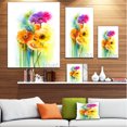 thumbnail image 3 of Fleurs de Gerbera Jaune Orange Violet - Grande Impression sur Toile Florale, 3 of 4