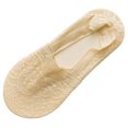 thumbnail image 2 of Lace Hollow Out Invisible No Show Socks Breathable Thin Non Slip Hidden Liner Socks Elegant Soft Boat Socks For Flats Loafers Daily Matching Complexion, 2 of 4