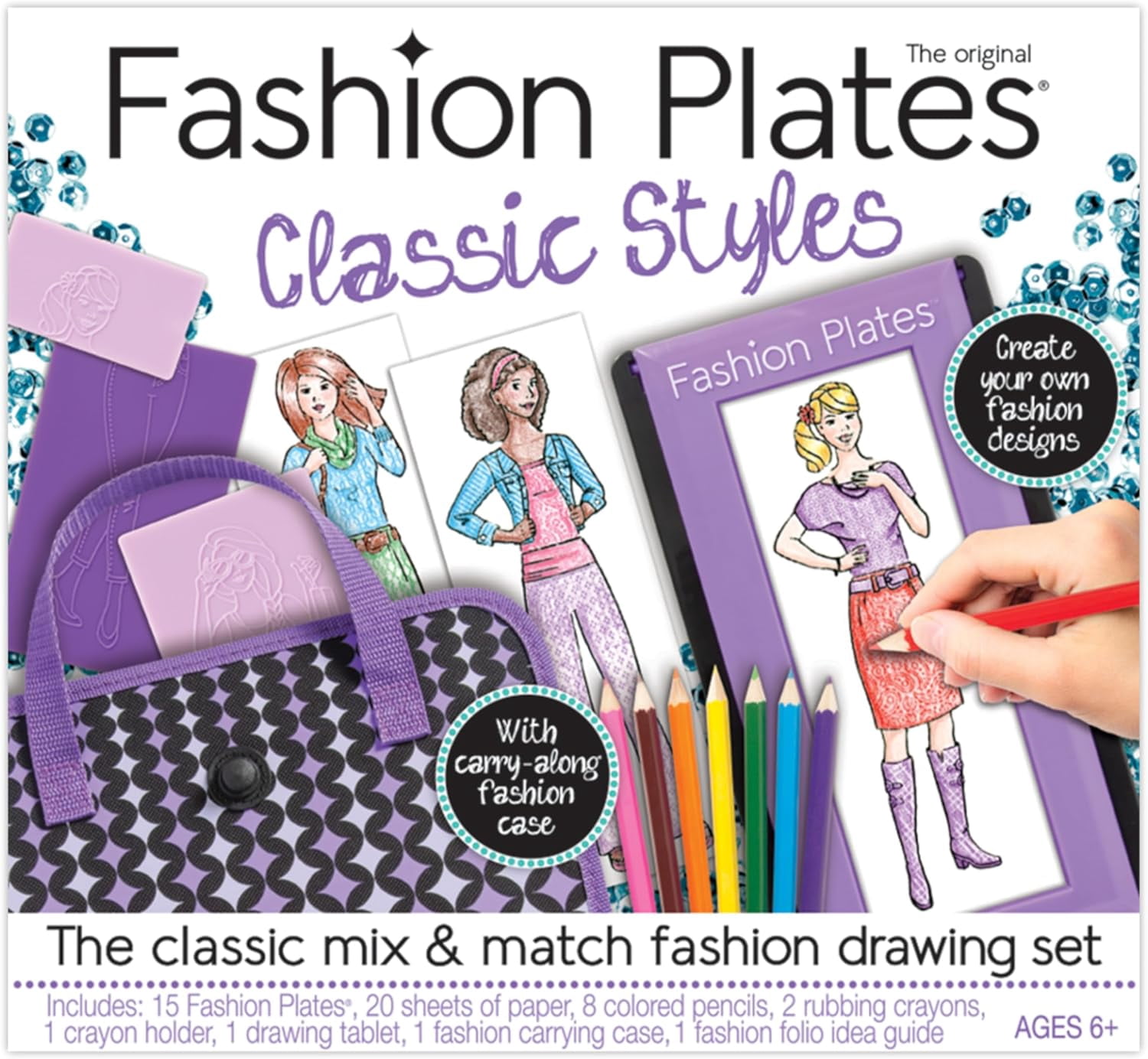 Kahootz Fashion Plates Deluxe Kit: Kids Activity Set for Drawing