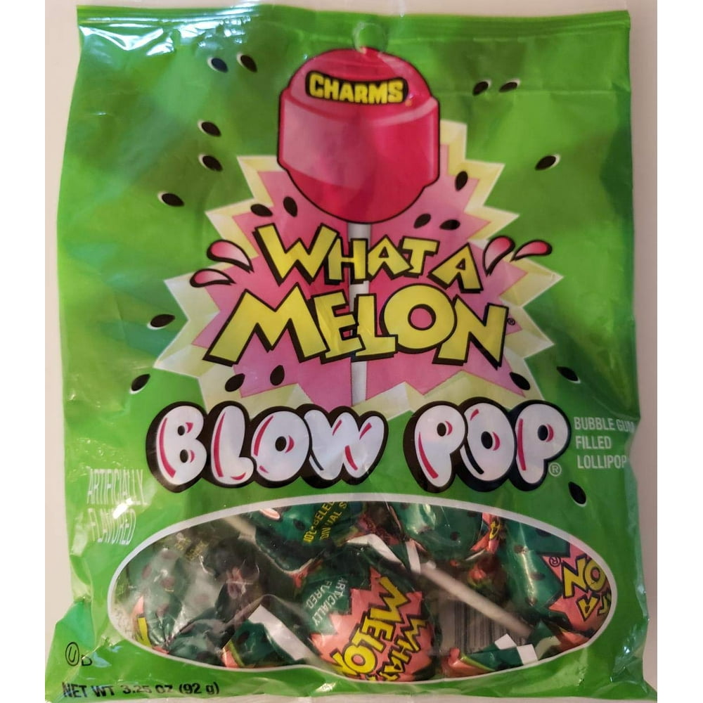 Charms What A Melon Blow Pops, (1) bag, (bubble gum filled lollipops) - Walmart.com - Walmart.com
