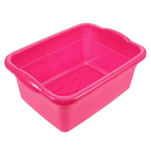 OULII 1Pack Versatile Design Portable Wash Basin in Red Plastic for Household Use 33in Long