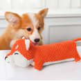 thumbnail image 2 of Juguete para perros de peluche, lindo dibujo animado para mascotas, juguete molar interactivo de dibujos animados, perro grande masculino, cachorro, juego, accesorios para mascotas, juguetes de sonido (zorro naranja) oso de fresa Electrónica, 2 of 5