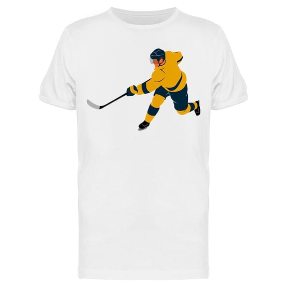 Hockey Player Cartoon Design T-Shirt Men -Image by Shutterstock, Male XX-Large