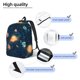 thumbnail image 3 of Disketp Solar System And Planets print Canvas Backpack Lightweight Travel Daypack Student Rucksack Laptop Backpack-, 3 of 5