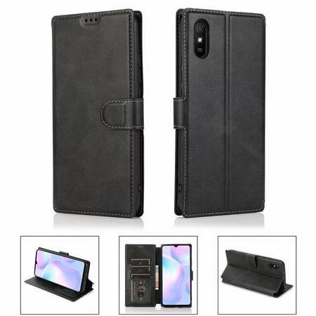 QWZNDZGR High-quality Leather Wallet Case for XiaoMi RedMi 6 6A 7 8 8A 9 9A 9C 10X Note 5 6 7 8 9 Pro Mi 8 9 10 Note 10 Pro Lite Case