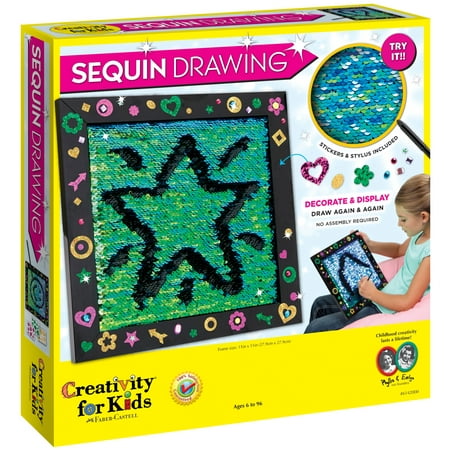 Creativity for Kids Sequin Drawing Craft Kit - Child Craft for Boys and Girls