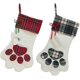 thumbnail image 1 of 2 Piezas Calcetines Navideños Para Mascotas 45 X 20 Cm De Tamaño Calcetines Navideños Con Patas De Perro Calcetines Navideños Para Mascotas Regalos Para Niños - Rojo Azul, 1 of 3