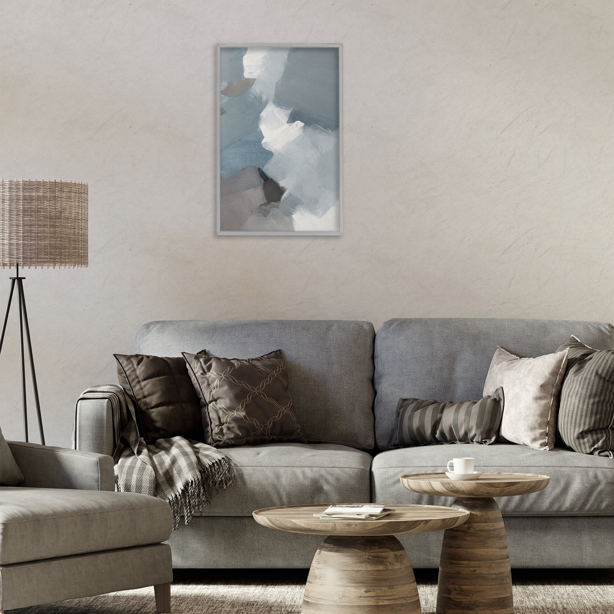 Stupell Industries Stormy Grey Abstract Gray Framed Giclee Art, design by Lanie Loreth
