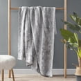 thumbnail image 4 of Premium grey faux fur blanket 66x90 inch reversible design machine wash separately low tumble dry oeko tex certified, 4 of 10
