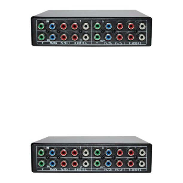Monstrate 3 in 1 Out Component AV AV Switch Selector Splitter Video Box ...
