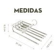 thumbnail image 4 of Gancho Organizador Multiple Mima2 para Pantalones Hasta 5 Prendas Color Blanco, 4 of 5