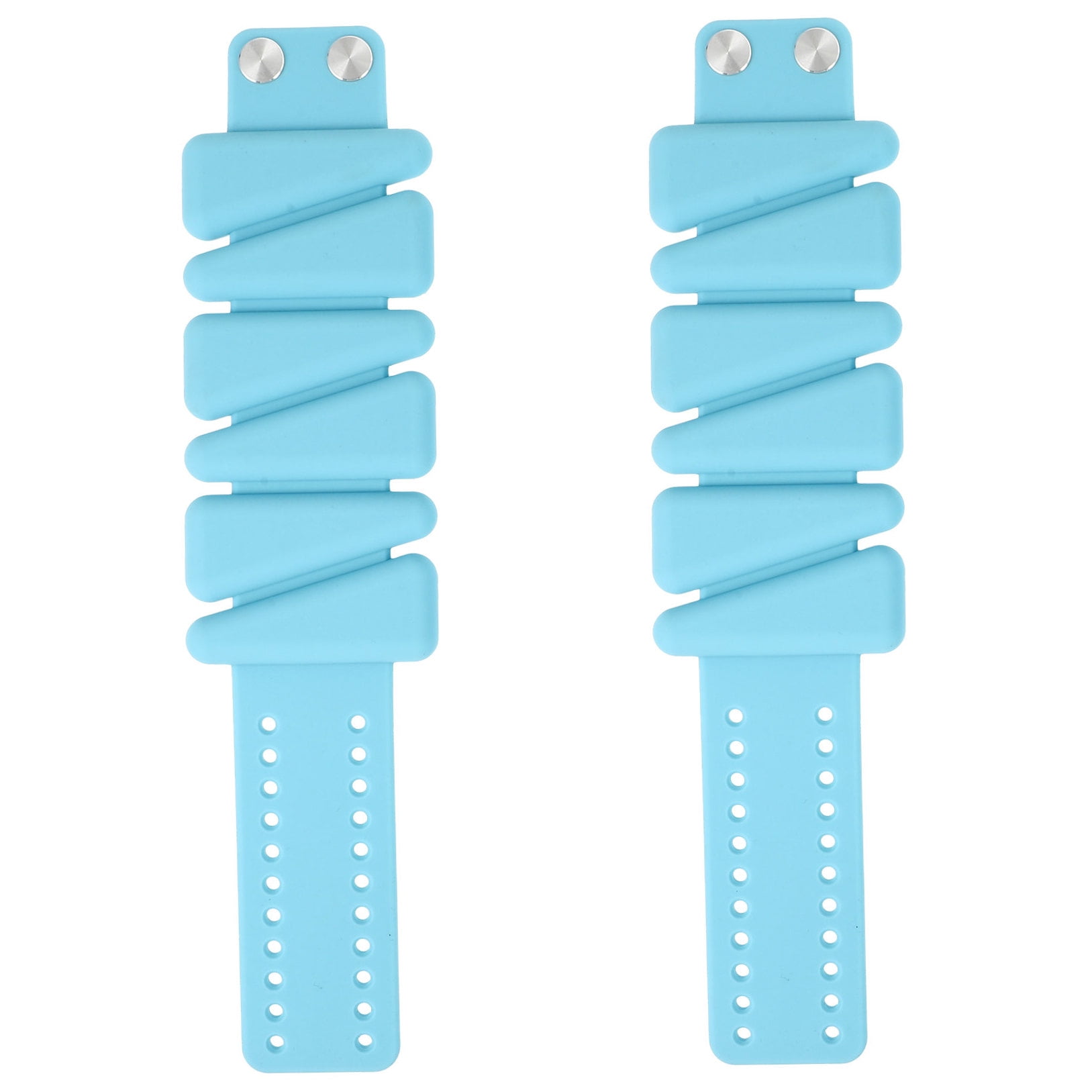 ETHZZLE 1Pair Blue Silicone Wristband Weights for Home Workouts Running Core Training