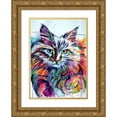 thumbnail image 1 of Kovacs, Anna Brigite 14x18 Gold Ornate Wood Framed with Double Matting Museum Art Print Titled - Cat, 1 of 4