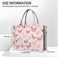 thumbnail image 3 of Large Capacity Tote Bag,Pink Butterfly Pink Wings Pattern Handbag Fashion Luxury Tote Bag,15.7"x13"x 5.1" Inches,Laptop Compatible, 3 of 6