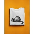 thumbnail image 3 of European Polecat Sketch Sweatshirt Women -Image by Shutterstock, Female Large, 3 of 4