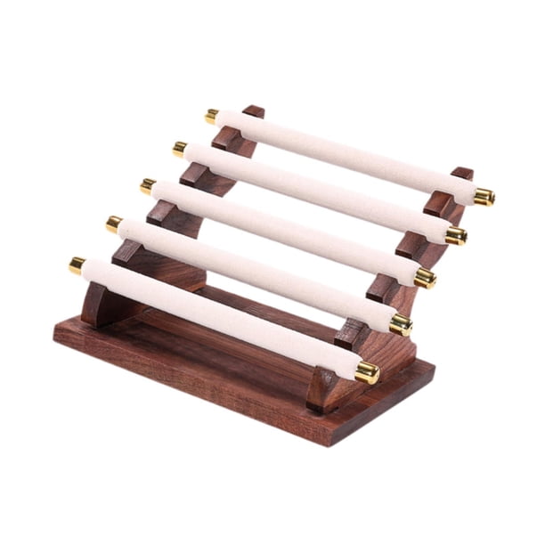 Expositor de anillos de gamuza para mesa y organización del hogar. Beige 22x165x155cm