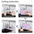 thumbnail image 5 of Yayeee Faucet Mat for Kitchen Sink 14.7" Diatomite Long Splash Guard Pad, Purple Cartoon Rabbit Pattern, 5 of 7