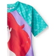 thumbnail image 2 of The Little Mermaid Toddler Girl Rashguard Swim Shirt, 2 of 3