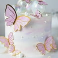 thumbnail image 4 of LYINGF 40-Piece Butterfly Cake Toppers Set, Edible Decorations for Cupcakes and Cakes, Ideal for Birthday and Wedding Celebrations, Assorted Designs for Festive Desserts, 4 of 9