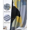 thumbnail image 3 of Abstract Geometric Blackout Curtains for Bedroom Living Room Darkening Curtains 54 Inch Long Simple Oil Painting Color Blocks Short Curtain for Small Window Treatment Grommet Drapes 42"x54"x2, 3 of 9