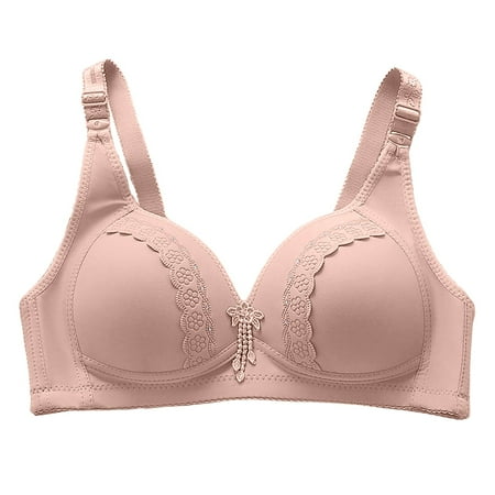 YHGFVOKJ Bras for Women French Plus Size Soft Thin Shrink Underwear Smooth Gathering No Ring Middle Bra Women s Lingerie Everyday Bras Yellow D