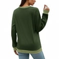 thumbnail image 5 of Busydd Sweatshirt for Women Trendy Solid Color Crewneck Sweatshirt Casual Pullover Long Sleeve Tops for Women Versatile Comfy Fall Sweatshirts for Women S, 5 of 5