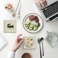 thumbnail image 1 of RYLABLUE Merry Christmas Xmas Tree Winter Christmas Set of 8 Coaster for Drinks, Absorbent Ceramic Stone Coasters Cup Mat with Cork Base for Home Kitchen Room Coffee Table Bar Decor, 1 of 4