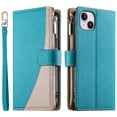 thumbnail image 3 of Funda cartera GANGXUN para iPhone 14 Plus , cuero PU con tarjetero, cremallera, correa de mano, soporte y protección 672°, 3 of 6