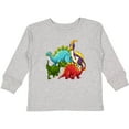 thumbnail image 3 of Inktastic Cute Dinosaurs Boys or Girls Long Sleeve Toddler T-Shirt, 3 of 5