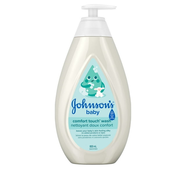Johnson's Baby Newborn Bath Wash and Shampoo, CottonTouch Body Wash, 800 mL