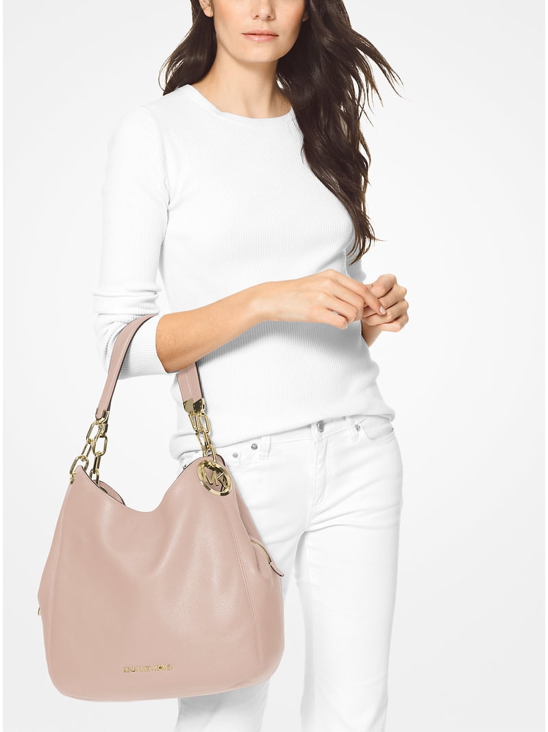 Michael Kors Lillie Large Pebbled Leather Shoulder Bag, Soft Pink