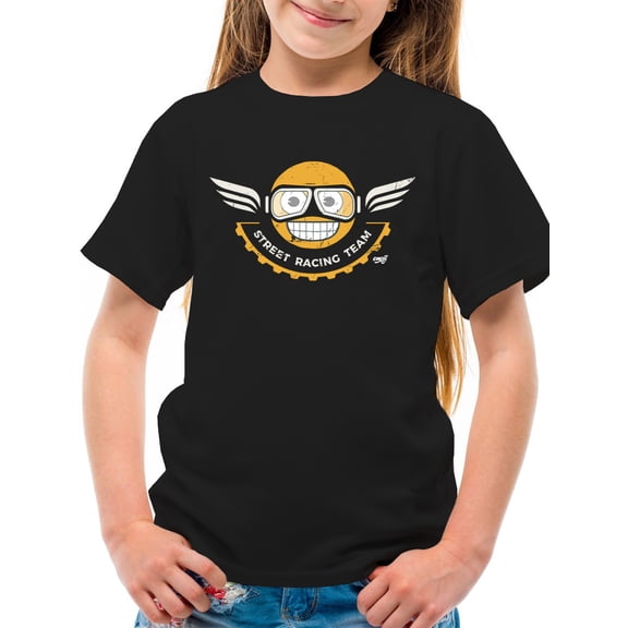 Street Racing Team - Retro Moto Racer Emoji Youth's T-shirt