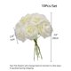 thumbnail image 3 of 10pcs/set PS Artificial Flower, Romantic Grey Artificial Flower Stem For Wedding Home Room Decoration, All Season, 3 of 4