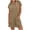 Khaki, variant on Rompers for Women Shorts Casual Short Sleeve Crew Neck Back Zip Jumpsuit with Pockets, Loose Fit Summer Loungewear Playsuit