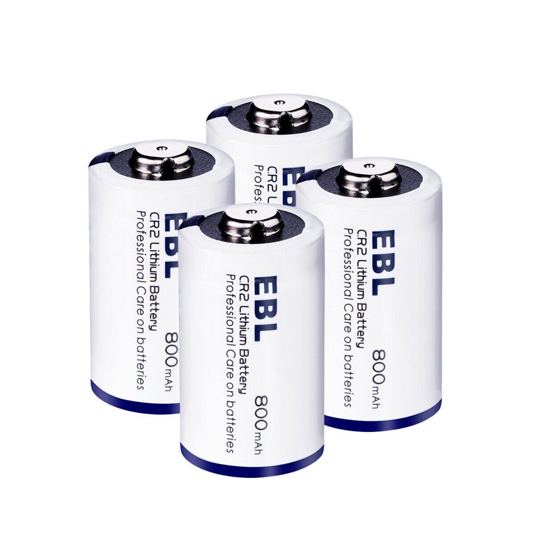 EBL CR2 3V Volt Lithium Battery, 800mAh Long Lasting Batteries, Power for High Drain Devices, Flashlights, Golf Scope, Golf Range Finder, Camera