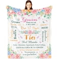 thumbnail image 1 of LHSHID Tia Gifts Regalos para Tía En Español Aunt Gifts in Spanish Gifts for Tia La Mejor Tia Del Mundo Feliz Cumpleaños Tia Regalo De Cumpleaños para Mi Tia Menta Throw Blanket 60"x80", 1 of 7