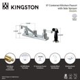 thumbnail image 5 of Kingston FB122DPL Paris Two-Handle 4-Hole 8" Centerset Kitchen Faucet with Side Sprayer in Polished Chrome, 5 of 5