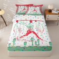 thumbnail image 2 of Homewish Baseball Ice Cream Kid Zipper Twin Comforter Sets with Fitted Sheet and 2 Pillowcases, Red Green Cartoon Zipper Bedding Set, Polka Dots Reversible, 4pcs, 2 of 6