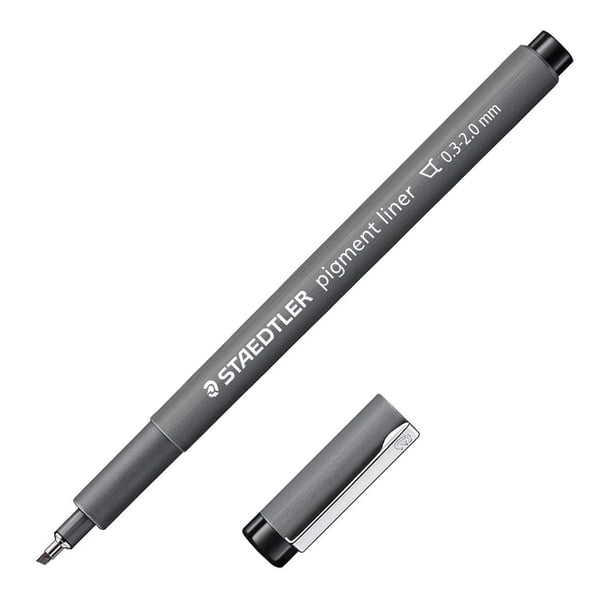 Plumón STAEDTLER 308 C2-9 Pigment Liner Negro 0.3-3 mm