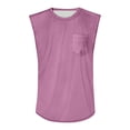 thumbnail image 2 of ADSSDQ Cotton Men's Big and Tall Sleeveless Tank Tops Muscle Shirts Gym Casual Workout Tees with Pocket Pink L, 2 of 4