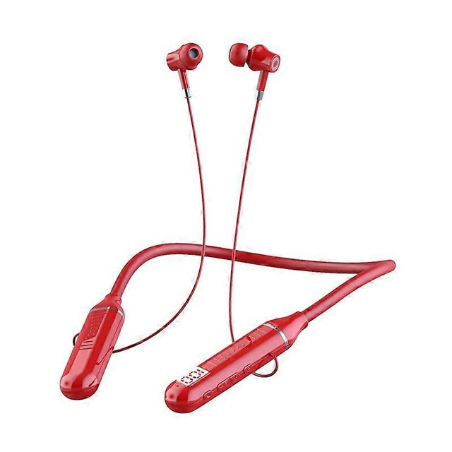 Auriculares inalámbricos Shaofei Yltra Con gancho para el cuello y memoria Bluetooth 5.2 color rojo