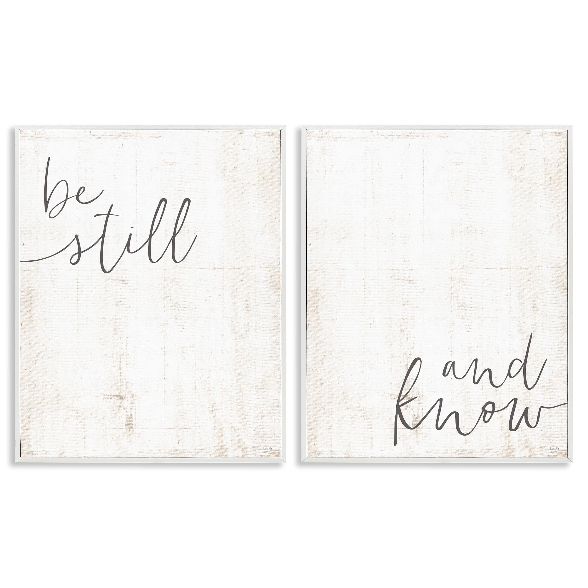Stupell Industries Be Still And Know Calligraphy Inspirational Phrase,16 x 20, Design by LUX + Me Designs