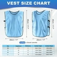 thumbnail image 2 of Uxcell Soccer Pinnies Training Vest 17.7 x 11 Inch Team Practice Pinnies Jersey Sky Blue 12 Pack, 2 of 7