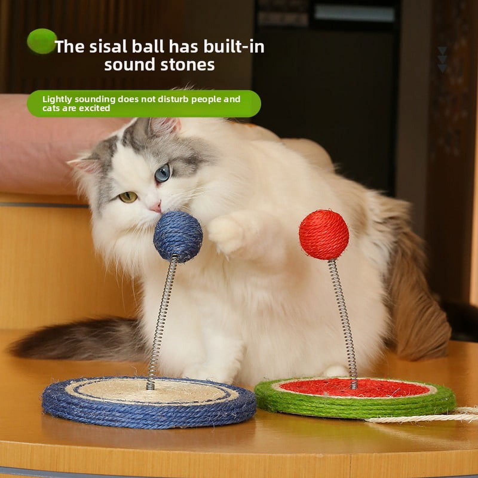 Apple/Watermelon Motion Activated Interactive Cat Toys for Indoor Cats, Long Lifetime Motor Cat Chasing Toy for Exercise/ Kitten Toys