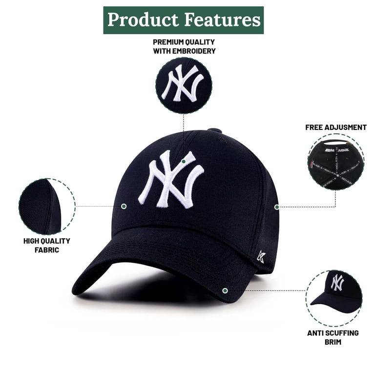 New York Baseball Cap Hat for Men and Women, Adjustable Pure 