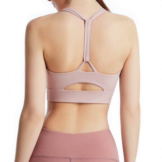 Sujetador de yoga para mujer Acolchado deportivo recortado Y espalda Pilates Tank