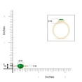 thumbnail image 4 of ANGARA Lab Grown East West Oval Emerald Solitaire Ring with Diamonds for Women in 14K Yellow Gold (Size-6x4mm) | May Birthstone, Birthday, Anniversary, Jewelry Gift for Women | Lab-Grown Emerald Ring, 4 of 7